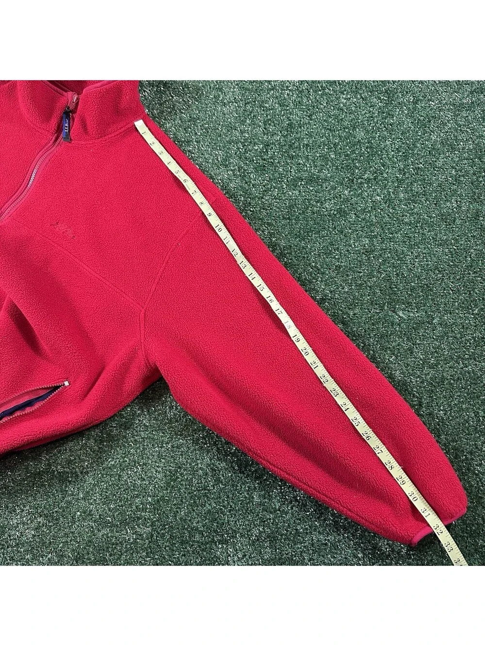 Vintage 1990s L.L Bean Red Fleece Full Zip Up Jacket Size Medium Mens USA Made